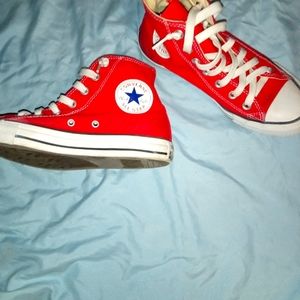 Red high top Converse